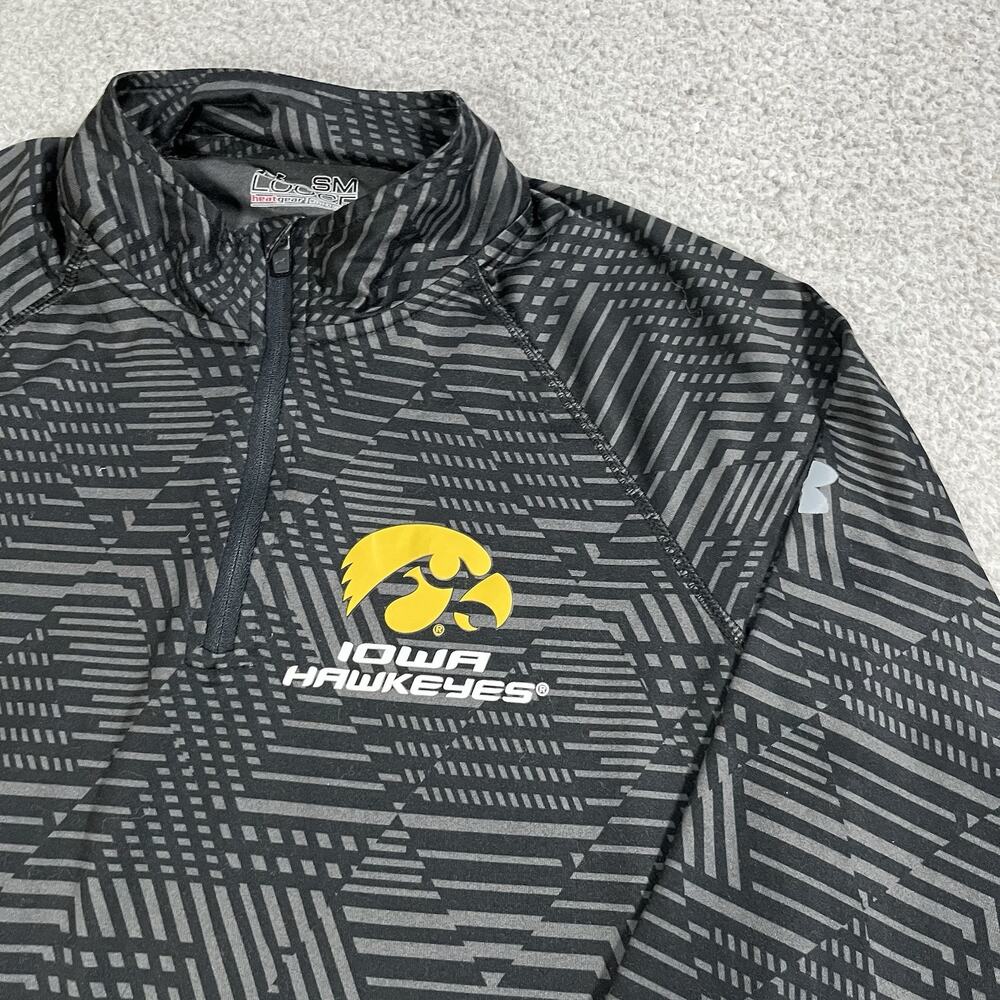 Iowa Hawkeyes 1/4 Zip Pullover Mens Small Gray Under Armour Jacket Lightweight - Picture 5 of 10